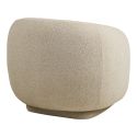 Fauteuil en Tissu Bouclé Texturé beige Pivotant - HARWEY