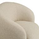 Fauteuil en Tissu Bouclé Texturé beige Pivotant - HARWEY