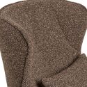 Fauteuil en Tissu Bouclé Texturé marron chiné Pivotant pied métal - BELIAM