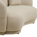 Canapé 2,5 places fixe en Tissu Bouclé Texturé beige avec 2 coussins - HARWEY
