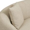 Ensemble canapé 2,5 places fixe + 1 fauteuil pivotant en Tissu Bouclé Texturé beige - HARWEY