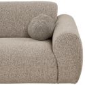Canapé 3 places méridienne gauche en tissu texturé beige avec 2 coussins - CYCLADE