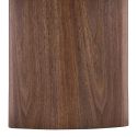Table basse Ø60cm plateau en céramique aspect marbre pied placage frêne teinté - NELLY