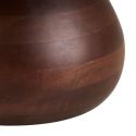 Table basse Ø70cm plateau en marbre pied en manguier teinté - ELKE