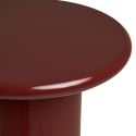 Bout de canapé Ø45cm en MDF laqué rouge bordeaux - ATIKA