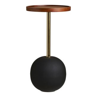 Bout de canapé Ø30cm plateau en manguier pied en métal - BILBOKET
