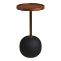 Bout de canapé Ø30cm plateau en manguier pied en métal - BILBOKET
