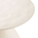 Table d'appoint H50cm en métal émaillé blanc ivoire - CALOAS