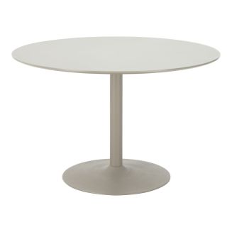 Table repas ronde Ø120cm plateau en MDF et pied en métal laqué mat sable - COSTA