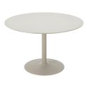 Table repas ronde Ø120cm plateau en MDF et pied en métal laqué mat sable - COSTA