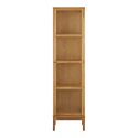 Vitrine 1 porte 3 étagères en chêne et MDF placage chêne - CACERES