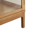 Vitrine 1 porte 3 étagères en chêne et MDF placage chêne - CACERES