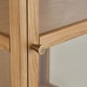 Vitrine 1 porte 3 étagères en chêne et MDF placage chêne - CACERES