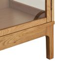 Meuble de rangement 2 portes vitrées en chêne et MDF placage chêne - CACERES