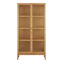 Vitrine 2 portes 3 étagères en chêne et MDF placage chêne - CACERES