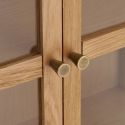 Vitrine 2 portes 3 étagères en chêne et MDF placage chêne - CACERES