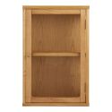Vitrine murale 1 porte en chêne et MDF placage chêne - CACERES
