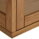 Vitrine murale 1 porte en chêne et MDF placage chêne - CACERES