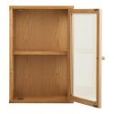 Vitrine murale 1 porte en chêne et MDF placage chêne - CACERES