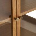 Buffet 4 portes vitrées en chêne et MDF placage chêne - CACERES
