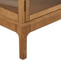 Buffet 4 portes vitrées en chêne et MDF placage chêne - CACERES