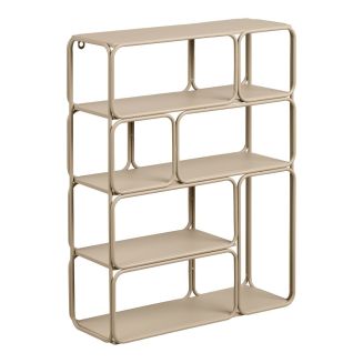 Etagère murale design en métal laqué beige - LACIA