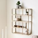 Etagère murale design en métal laqué beige - LACIA