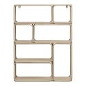 Etagère murale design en métal laqué beige - LACIA