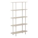 Etagère 5 plateaux arrondis en métal laqué sable- ELYAG