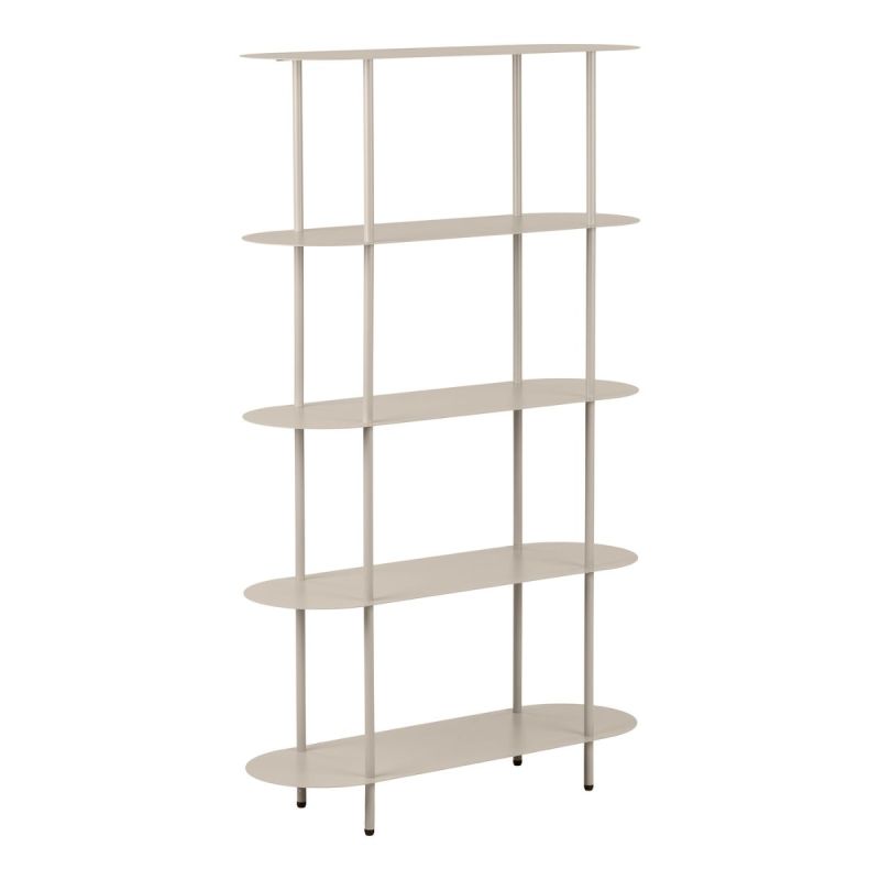Etagère 5 plateaux arrondis en métal laqué sable- ELYAG