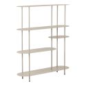 Etagère 5 plateaux arrondis et asymétrique en métal laqué sable- ELYAG