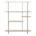 Etagère 5 plateaux arrondis et asymétrique en métal laqué sable- ELYAG
