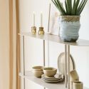 Etagère 5 plateaux arrondis et asymétrique en métal laqué sable- ELYAG