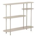 Etagère 4 plateaux arrondis et asymétrique en métal laqué sable- ELYAG