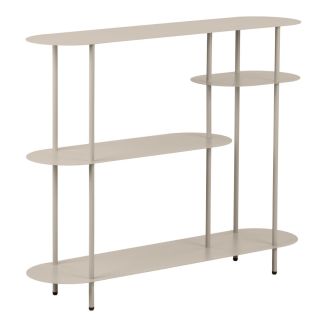 Etagère 4 plateaux arrondis et asymétrique en métal laqué sable- ELYAG