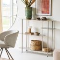 Etagère 4 plateaux arrondis et asymétrique en métal laqué sable- ELYAG