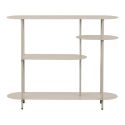 Etagère 4 plateaux arrondis et asymétrique en métal laqué sable- ELYAG