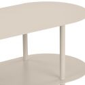 Etagère 4 plateaux arrondis et asymétrique en métal laqué sable- ELYAG
