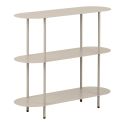 Etagère 3 plateaux arrondis en métal laqué sable- ELYAG