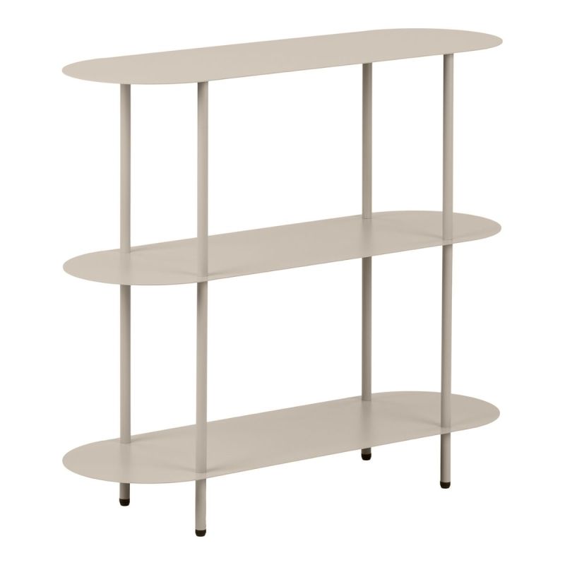 Etagère 3 plateaux arrondis en métal laqué sable- ELYAG