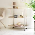 Etagère 3 plateaux arrondis en métal laqué sable- ELYAG