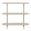 Etagère 3 plateaux arrondis en métal laqué sable- ELYAG