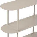 Etagère 3 plateaux arrondis en métal laqué sable- ELYAG