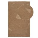 Tapis 160x230cm Tufté Main marron Lignes courbes en relief - LINUS