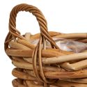 Lot de 3 paniers décoratifs en rotin naturel tressé avec anses - PRUNELLE