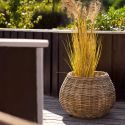 Lot de 2 paniers décoratifs en rotin naturel tressé - MALEK