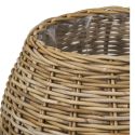 Lot de 2 paniers décoratifs en rotin naturel tressé - MALEK