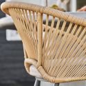 Lot de 2 fauteuils de jardin beige en acier et corde - NOALIA