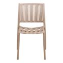 Lot de 4 chaises de jardin empilables en polypropylène beige - MAZALINE