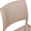 Lot de 4 chaises de jardin empilables en polypropylène beige - MAZALINE